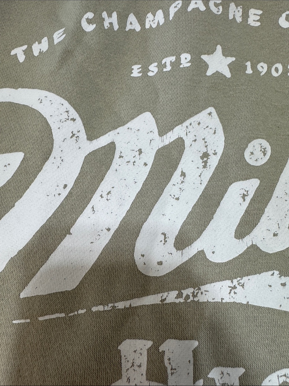 Miller High Life Men's Crewneck Sweatshirt - Taupe Size Medium Graphic - Picture 11 of 14